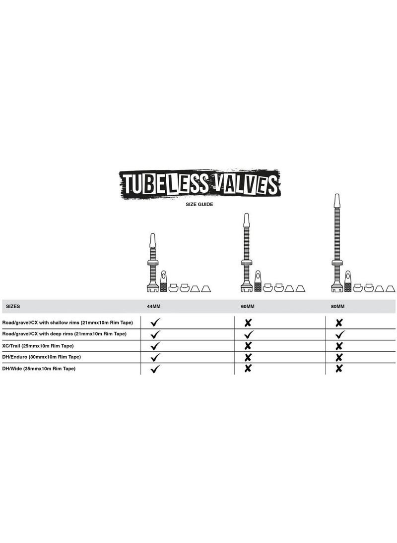 V2 Tubeless Valve 44MM Pink