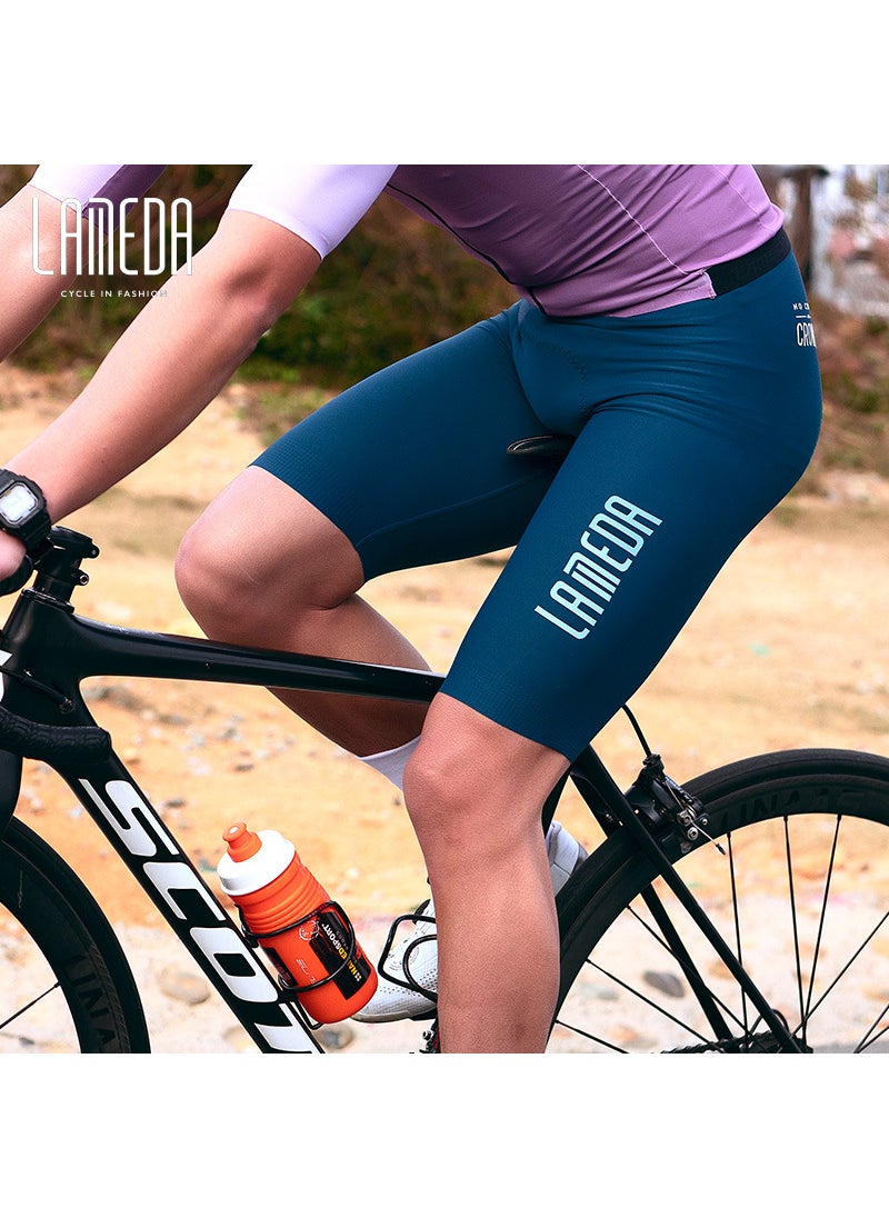 Lameda Summer Mens Cycling Shorts Breathable Padded blue purple