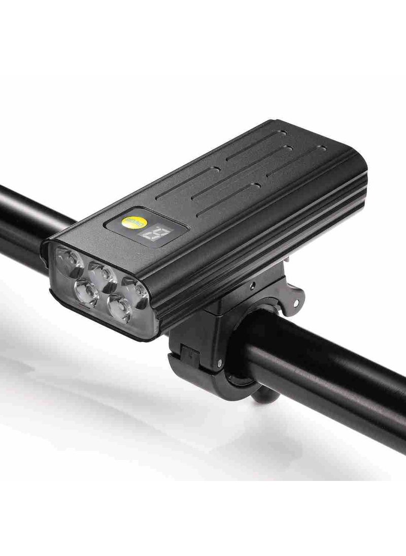Usb Rechargeable 5-light Display Bicycle Headlamp Aluminum Alloy Led Outdoor Cycling Lamp T6 Bead Self-contained Portable Lamp 5 Lamps Lamps