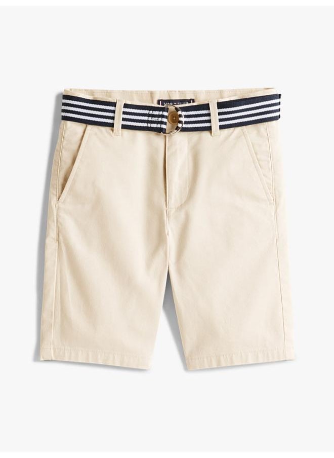 WOVEN BELTED SHORT
