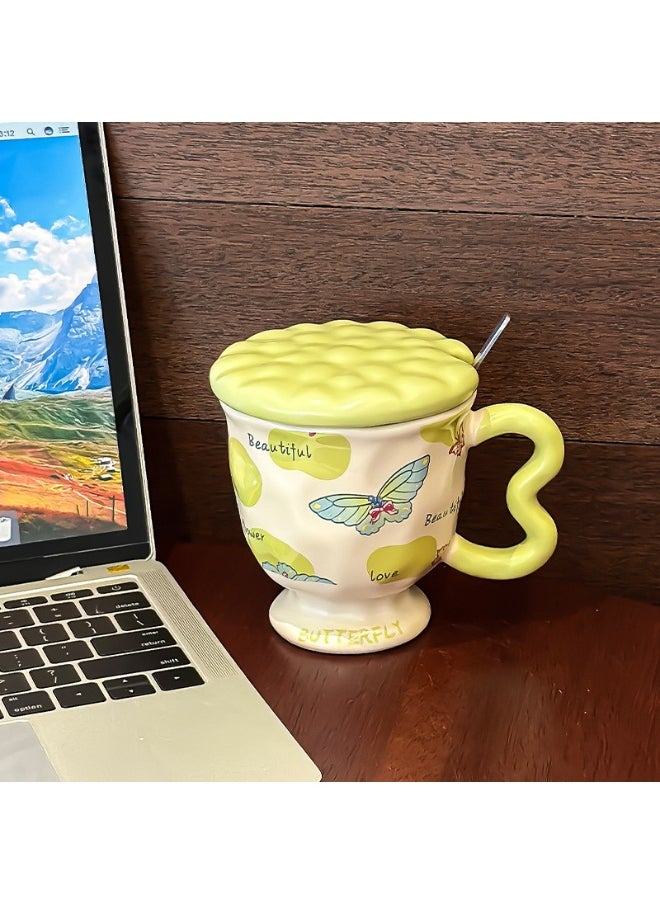 Personality Cute Creative Butterfly Coffee Mug Ceramic Mug 350ml