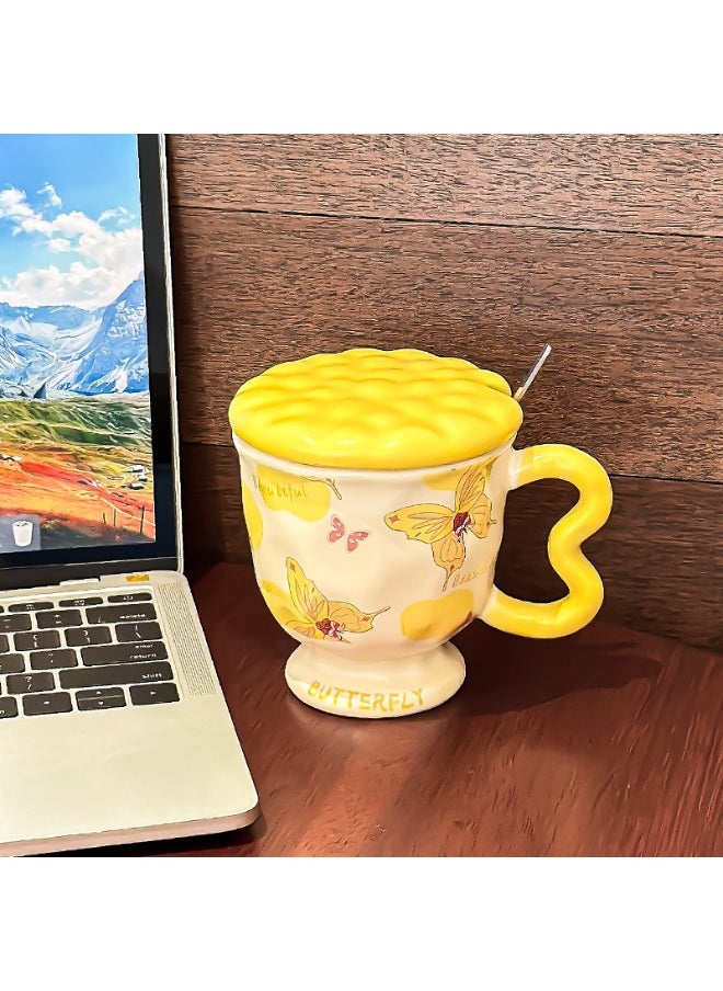 Personality Cute Creative Butterfly Coffee Mug Ceramic Mug 350ml