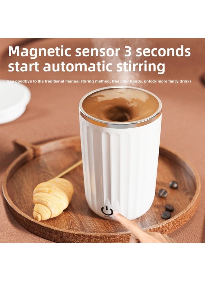 Products 304 Stainless Steel Lazy Coffee Mixing Cup Automatic Mixing Cup Portable Insulation Coffee Cup-Color:Lake Blue-Capacity:380ML