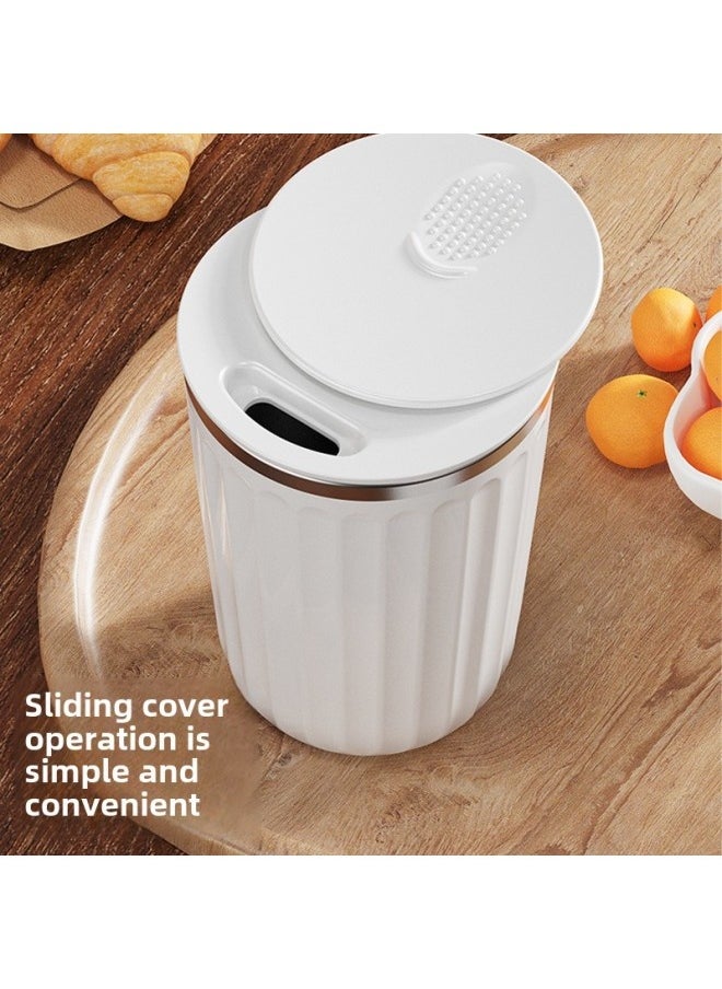 Products 304 Stainless Steel Lazy Coffee Mixing Cup Automatic Mixing Cup Portable Insulation Coffee Cup-Color:Lake Blue-Capacity:380ML
