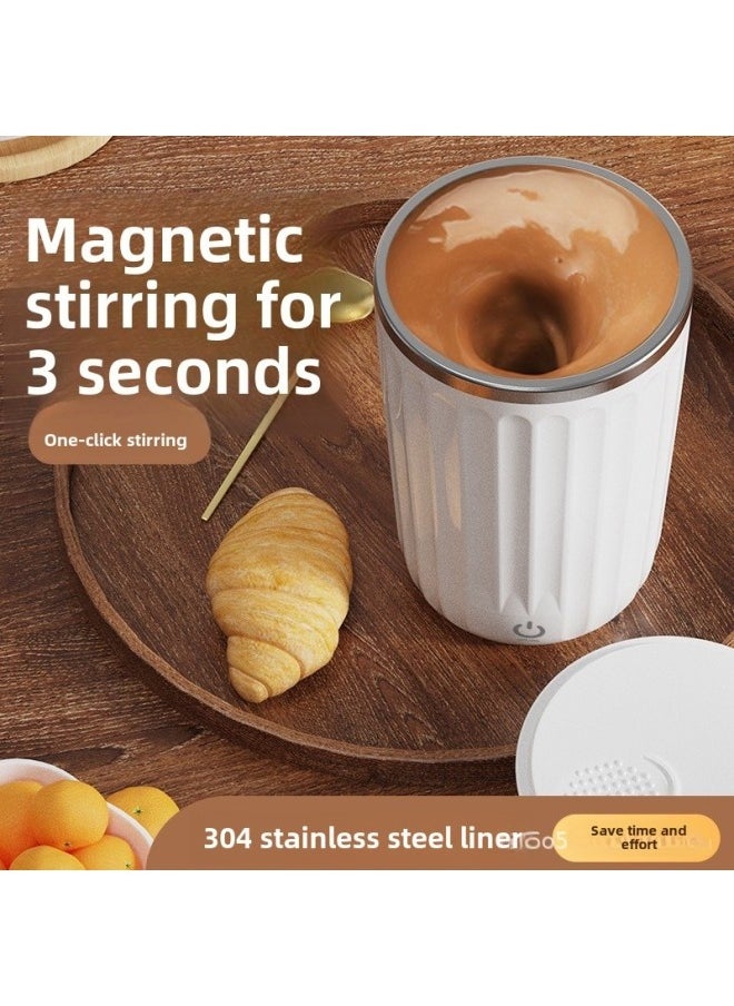 Products 304 Stainless Steel Lazy Coffee Mixing Cup Automatic Mixing Cup Portable Insulation Coffee Cup-Color:Lake Blue-Capacity:380ML
