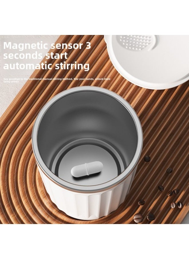 Products 304 Stainless Steel Lazy Coffee Mixing Cup Automatic Mixing Cup Portable Insulation Coffee Cup-Color:Lake Blue-Capacity:380ML
