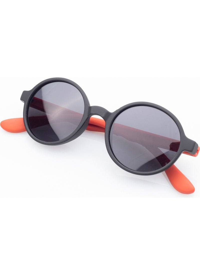 Matte Black Red-Polarized Children's Sunglasses