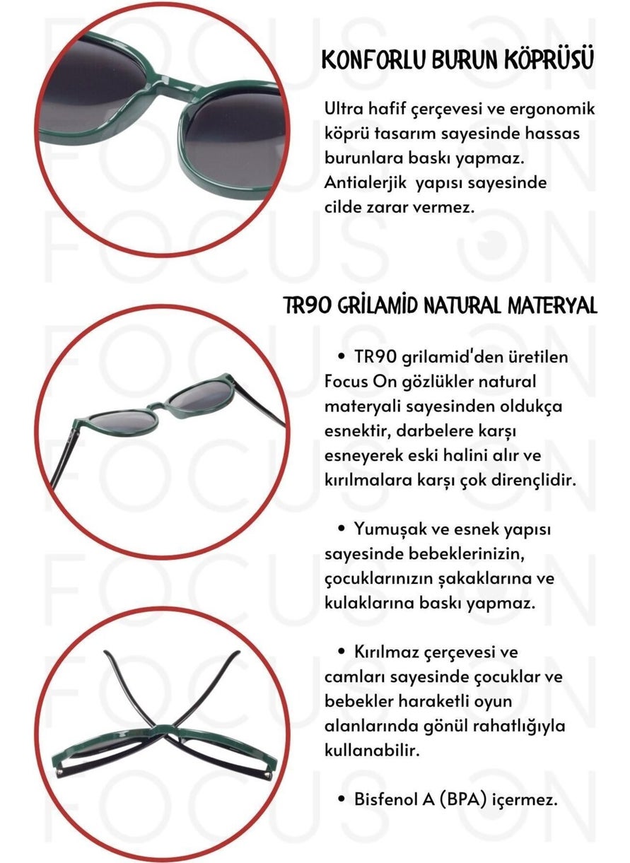 Polarized Children's Sunglasses | Black Red | 6-12 Years | Light Flexible