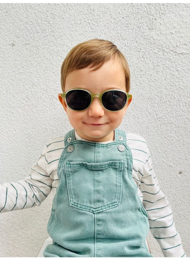 2-5 Years Old Green-Yellow Polarized Kids Sunglasses