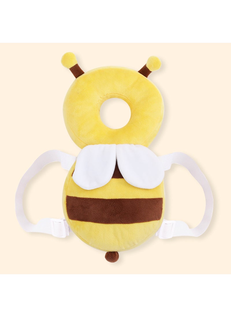 Baby Head Protection Pillow Breathable Anti-Fall BeeYellow Bee (flannel medium) 30cm + horizontal band Yellow Bee (flannel medium) 30cm + horizontal band