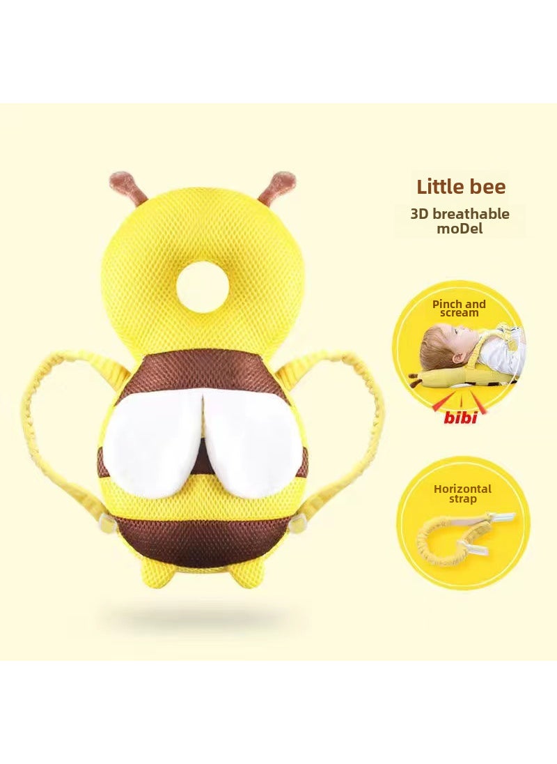 Baby Head Protection Pillow Breathable Anti-Fall BeeYellow Bee (full network upgrade) + pinch + cross band Yellow Bee (full network upgrade) + pinch + cross band