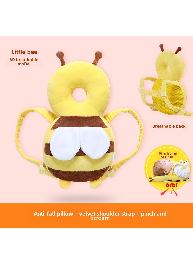 Baby Head Protection Pillow Breathable Anti-Fall BeeYellow Bee (3D flannel large) 34cm + pinch call (excluding horizontal belt) Yellow Bee (3D flannel large) 34cm + pinch call (excluding horizontal belt)