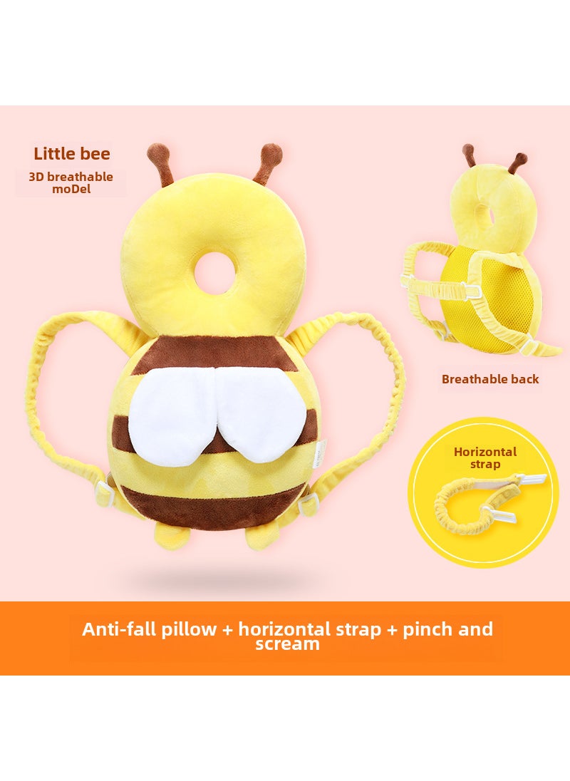 Baby Head Protection Pillow Breathable Anti-Fall BeeYellow Bee (3D flannel large) 34cm + pinch call + horizontal belt Yellow Bee (3D flannel large) 34cm + pinch call + horizontal belt