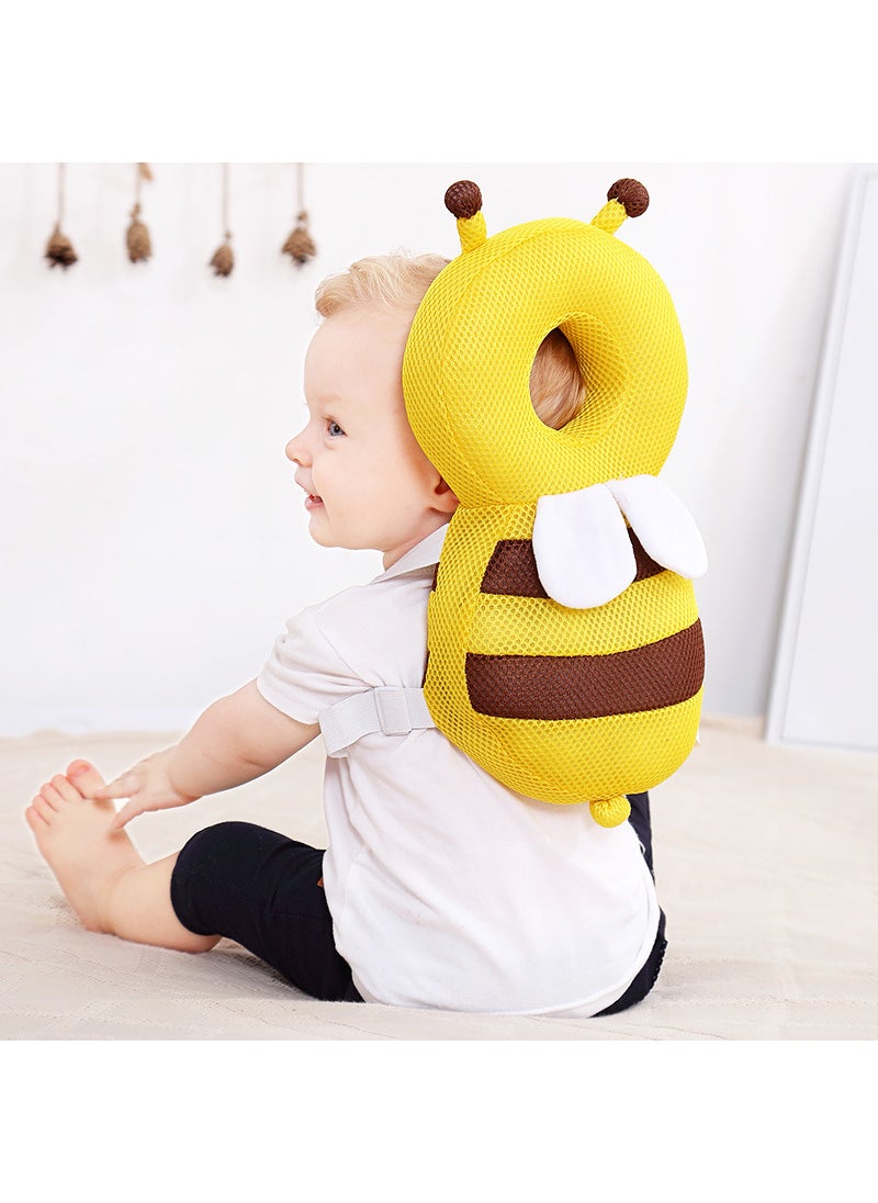 Baby Head Protection Pillow Breathable Anti-Fall BeeYellow Bee (breathable large) 35cm + horizontal belt Yellow Bee (breathable large) 35cm + horizontal belt