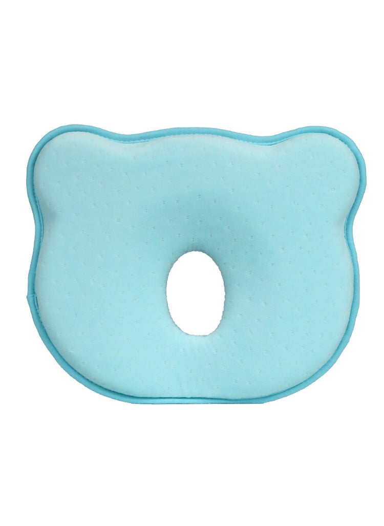 Baby Pillow Four Seasons Styling Pillow Anti-deviation Head Male and Female Baby Head Correcting Pillow Newborn Pillow Core Spot Blue