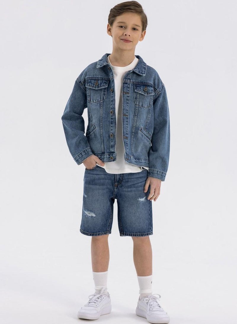 Kids Boys  Boys  Ripped Denim Shorts
