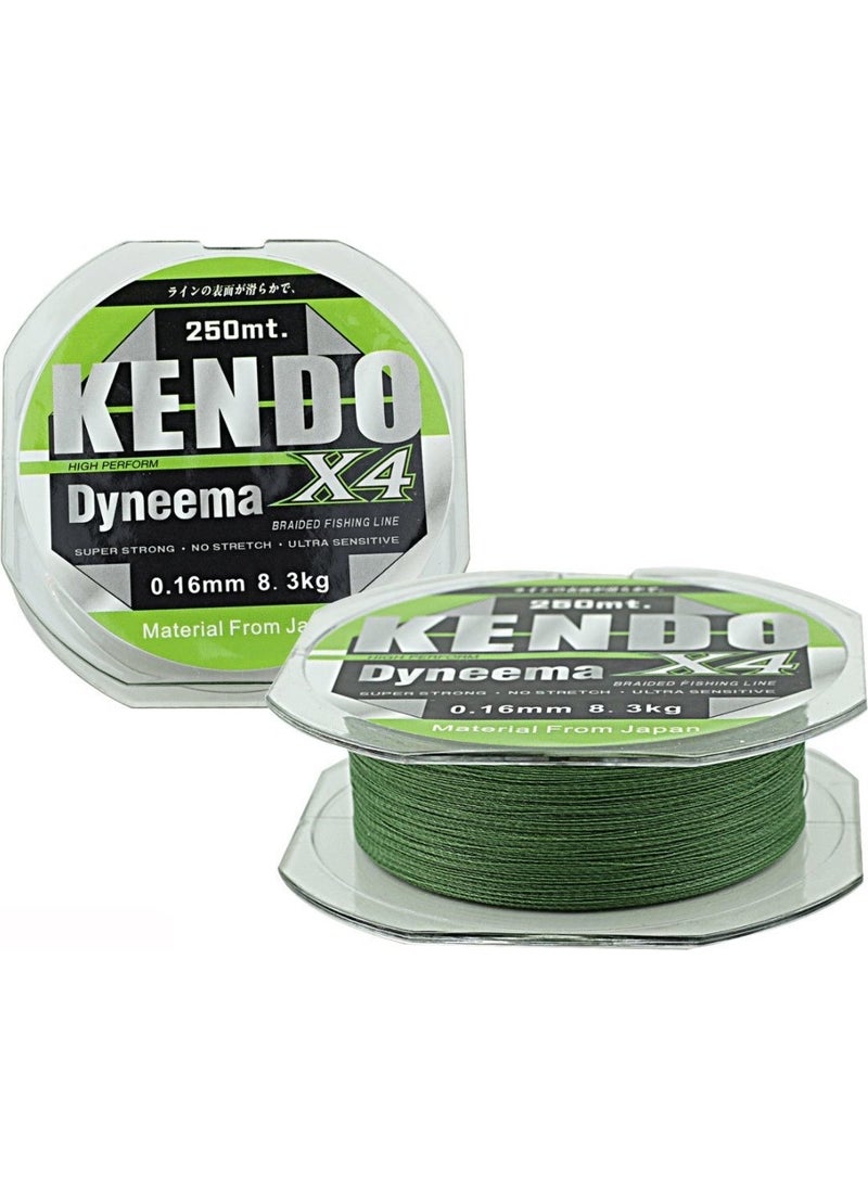 Dynema 4 Ply 250MT (Green) Rope Fishing Line