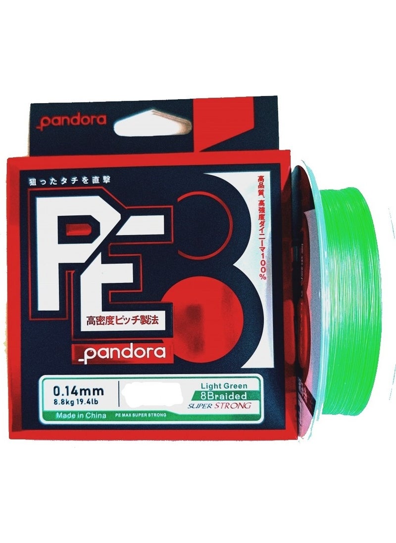Pe-8 8x 150MT Light Green 0,16MM Fishing Line