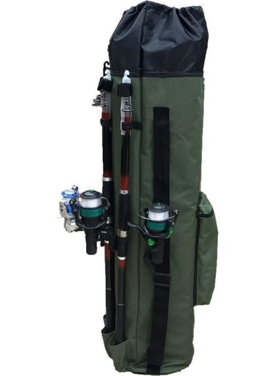 Khaki Fishing Backpack and Rod Bag