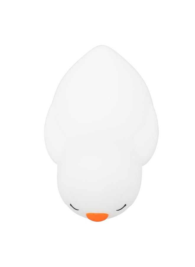 Cartoon Penguin Night Light Silicone Soft USB Rechargeable Adorable Skin Friendly Colorful LED Night Lamp for Nursery Kids
