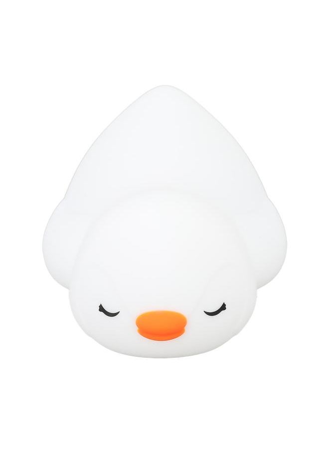 Cartoon Penguin Night Light Silicone Soft USB Rechargeable Adorable Skin Friendly Colorful LED Night Lamp for Nursery Kids