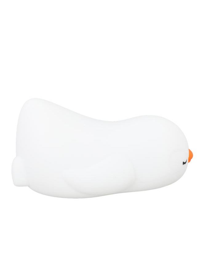 Cartoon Penguin Night Light Silicone Soft USB Rechargeable Adorable Skin Friendly Colorful LED Night Lamp for Nursery Kids