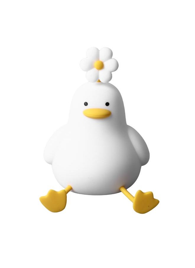 Flower Duck Night Light Cute Duck Light 1200mAh Rechargeable Cute Lamp for Kids Boys Girls Women Bedrooms Living Room Kawaii Decor