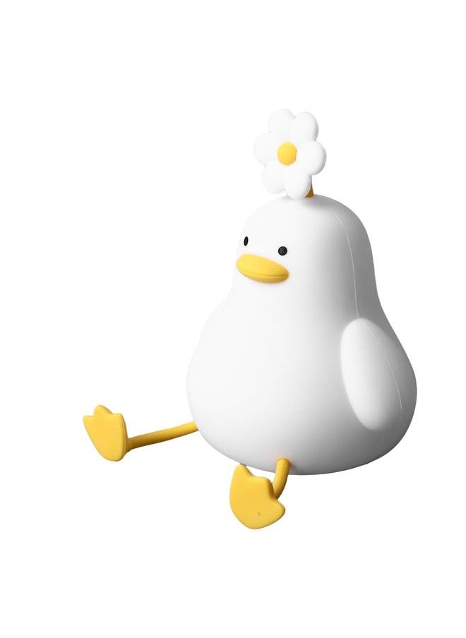Flower Duck Night Light Cute Duck Light 1200mAh Rechargeable Cute Lamp for Kids Boys Girls Women Bedrooms Living Room Kawaii Decor