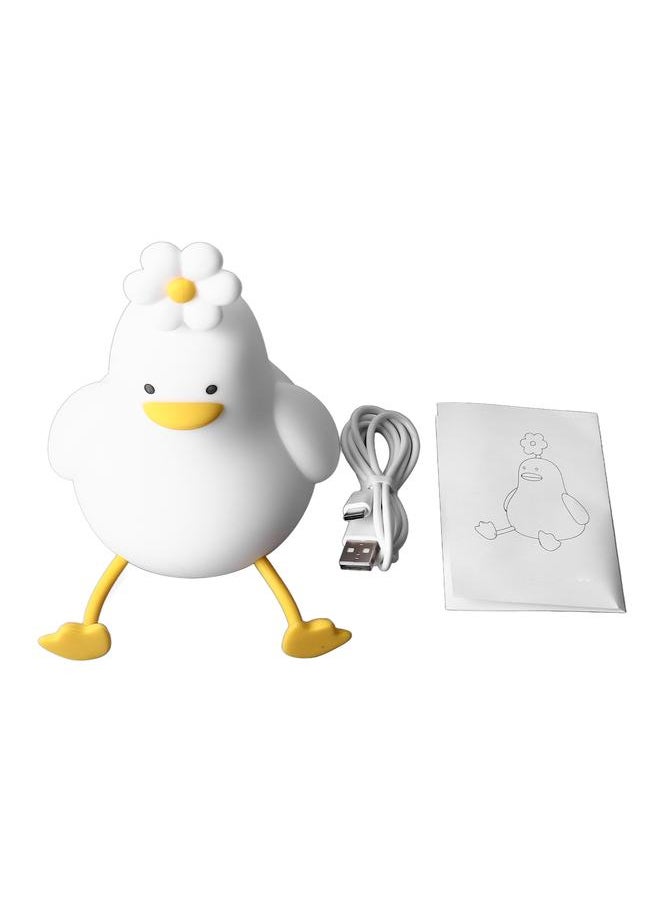 Flower Duck Night Light Cute Duck Light 1200mAh Rechargeable Cute Lamp for Kids Boys Girls Women Bedrooms Living Room Kawaii Decor