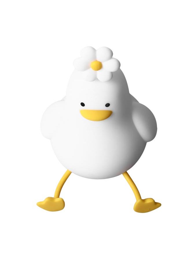 Flower Duck Night Light Cute Duck Light 1200mAh Rechargeable Cute Lamp for Kids Boys Girls Women Bedrooms Living Room Kawaii Decor