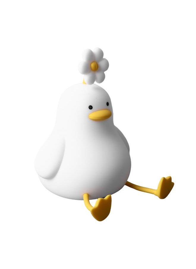 Flower Duck Night Light Cute Duck Light 1200mAh Rechargeable Cute Lamp for Kids Boys Girls Women Bedrooms Living Room Kawaii Decor