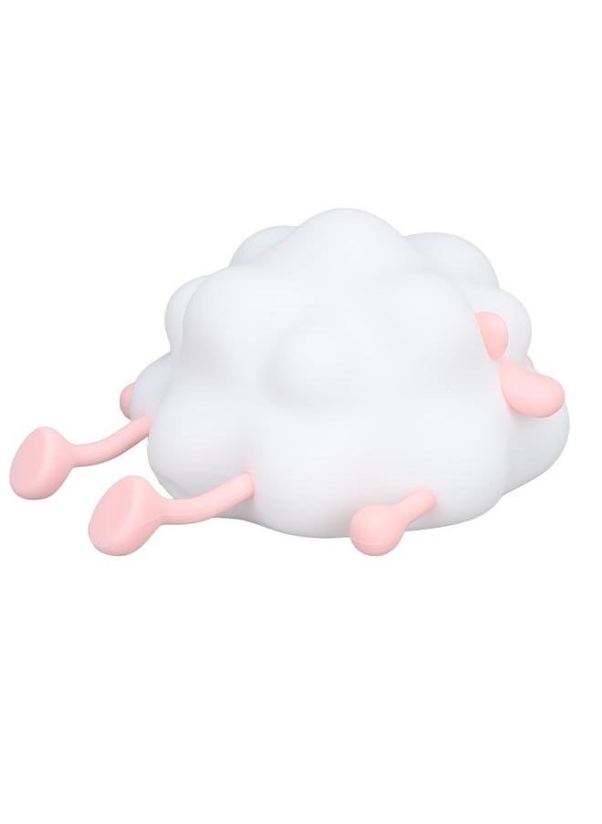 Cute Little Sheep Night Light Multifunctional Adjustable Brightness Tap Control USB Rechargeable LED Night Light Pink