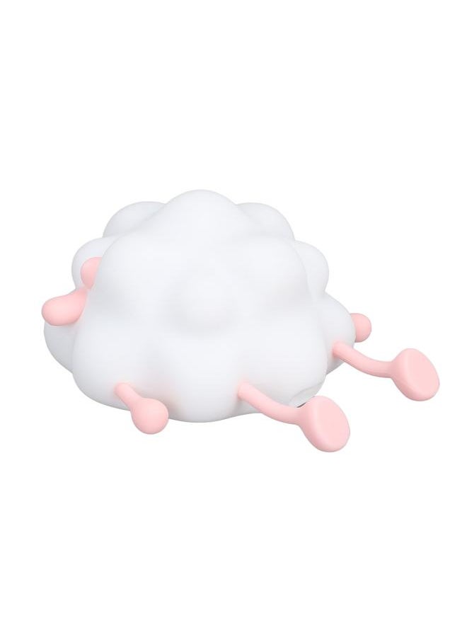 Cute Little Sheep Night Light Multifunctional Adjustable Brightness Tap Control USB Rechargeable LED Night Light Pink