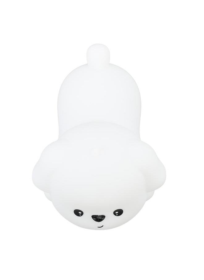 LED Cute Puppy Dog Night Light ABS Silicone USB Rechargeable Baby Bedside Lamp Toy Table Decoration for Nursery Bedroom Dorm