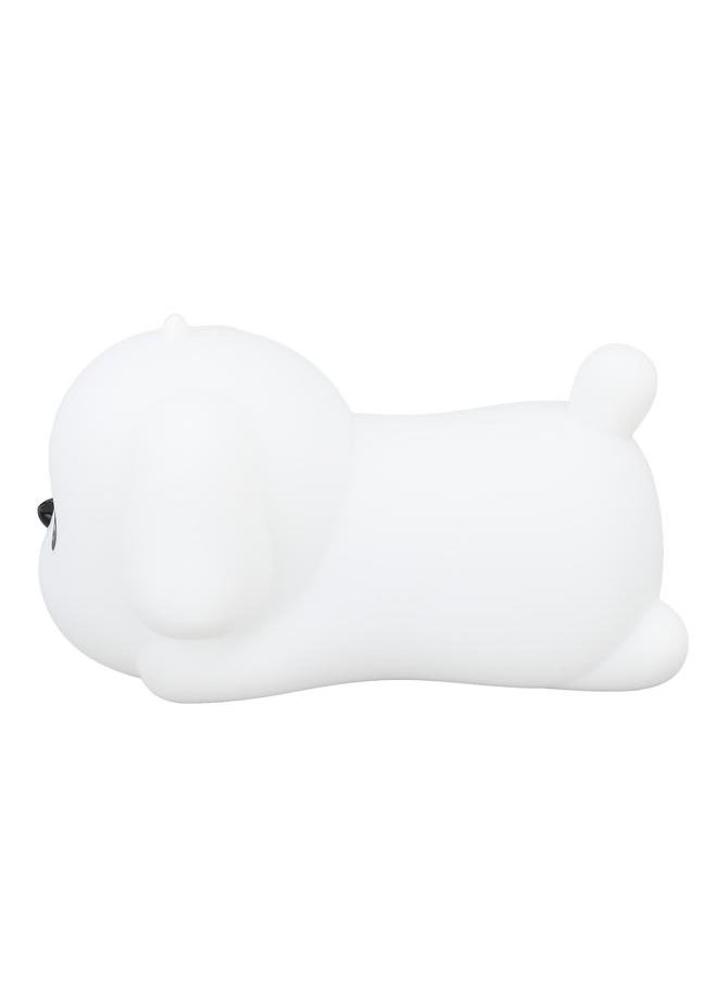 LED Cute Puppy Dog Night Light ABS Silicone USB Rechargeable Baby Bedside Lamp Toy Table Decoration for Nursery Bedroom Dorm