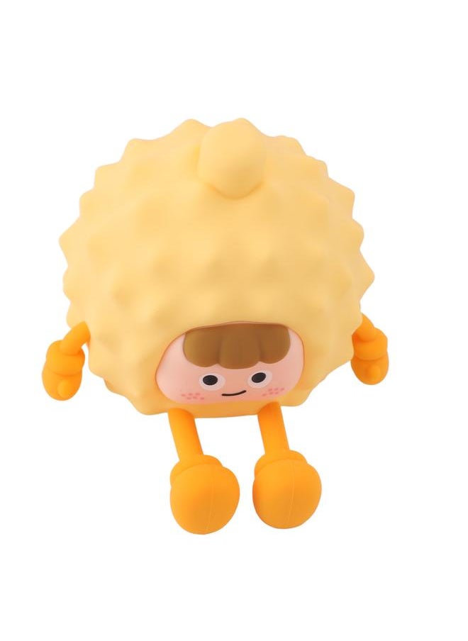 Toddlers Night Lights USB Rechargeable Warm Light Timer Cute Durian Shape Silicone Lamp for Bedroom Desktop Gift