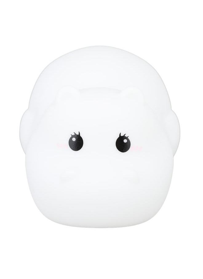 Cute Hippo Night Light Rechargeable Silicone Night Light Children Room LED Bedside Lamp for Kids Infant Breastfeeding Sleep Daycare