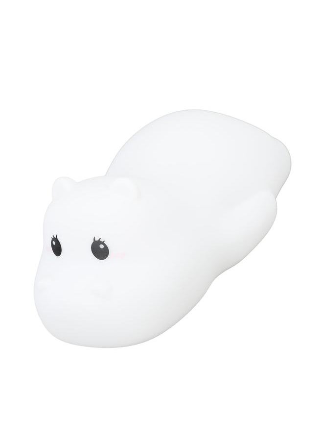 Cute Hippo Night Light Rechargeable Silicone Night Light Children Room LED Bedside Lamp for Kids Infant Breastfeeding Sleep Daycare