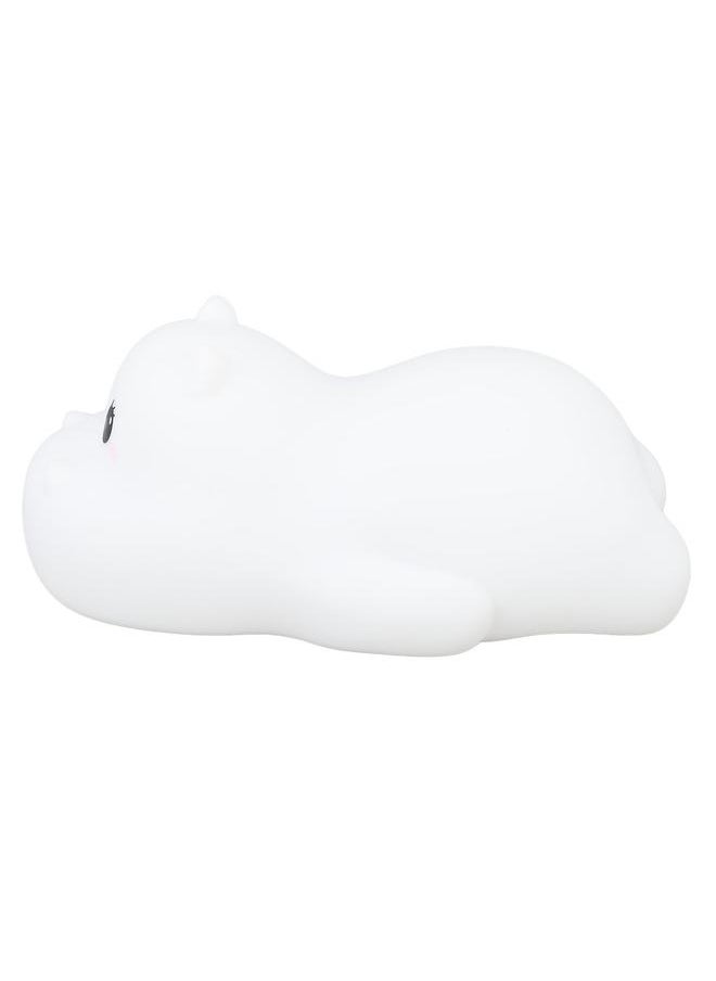 Cute Hippo Night Light Rechargeable Silicone Night Light Children Room LED Bedside Lamp for Kids Infant Breastfeeding Sleep Daycare
