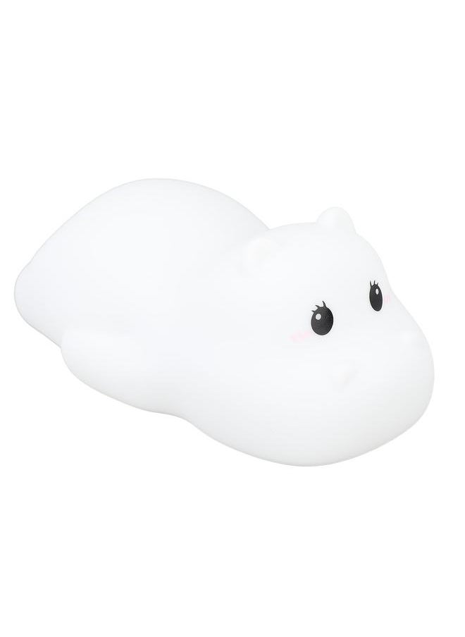 Cute Hippo Night Light Rechargeable Silicone Night Light Children Room LED Bedside Lamp for Kids Infant Breastfeeding Sleep Daycare