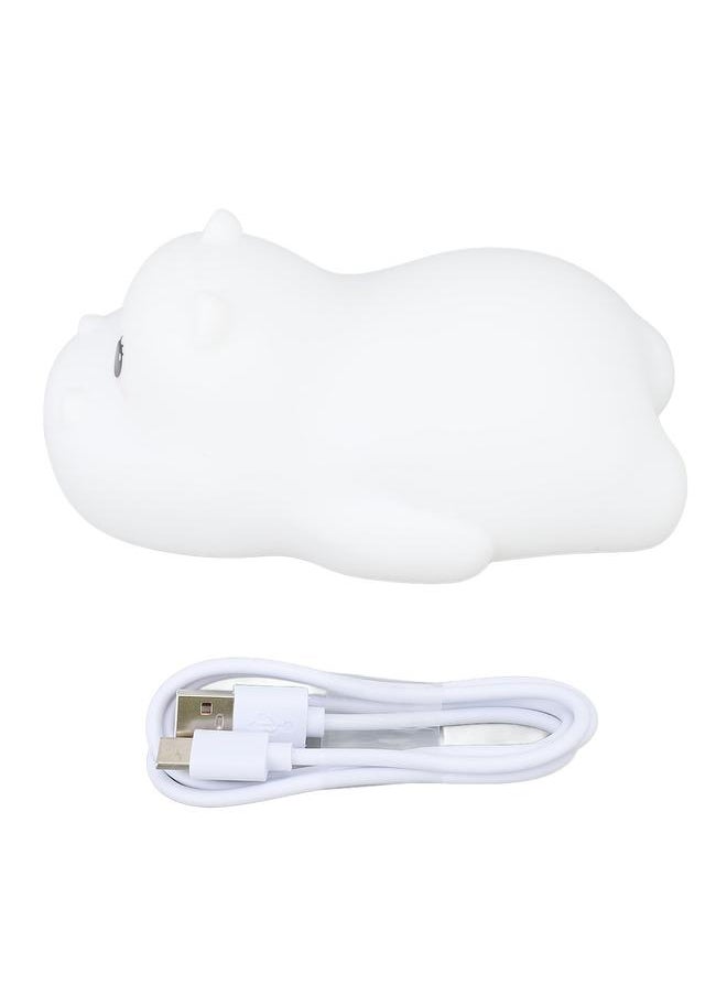 Cute Hippo Night Light Rechargeable Silicone Night Light Children Room LED Bedside Lamp for Kids Infant Breastfeeding Sleep Daycare