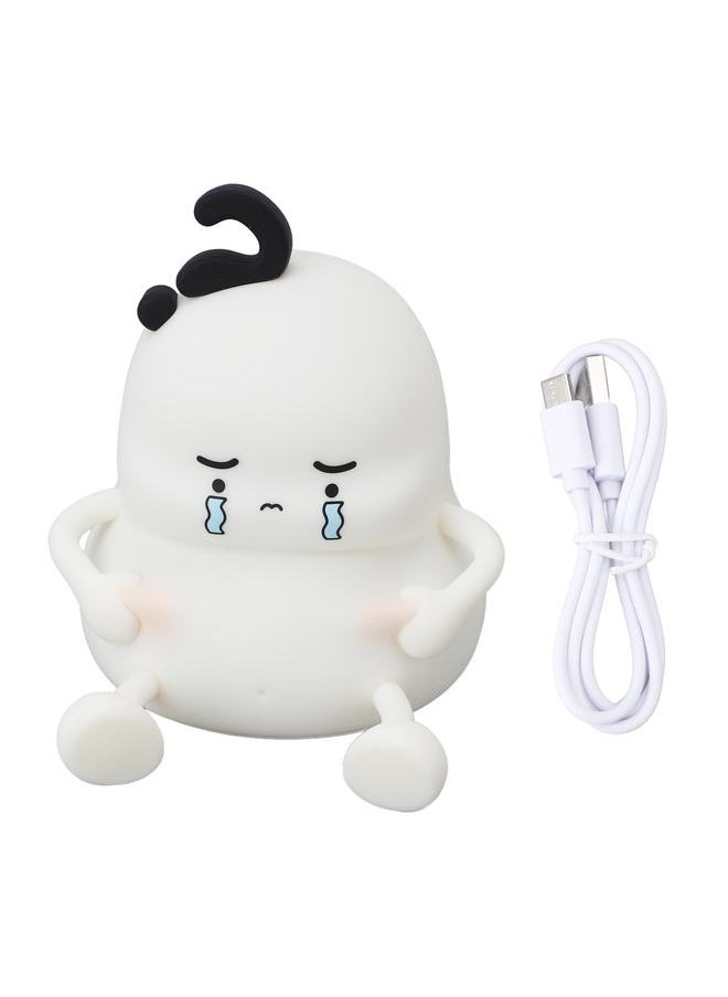 Silicone Night Light Cute Shape Tap Control 1200mAh USB Rechargeable Warm Light Cute Nursery Lamp for Bedroom Bedside