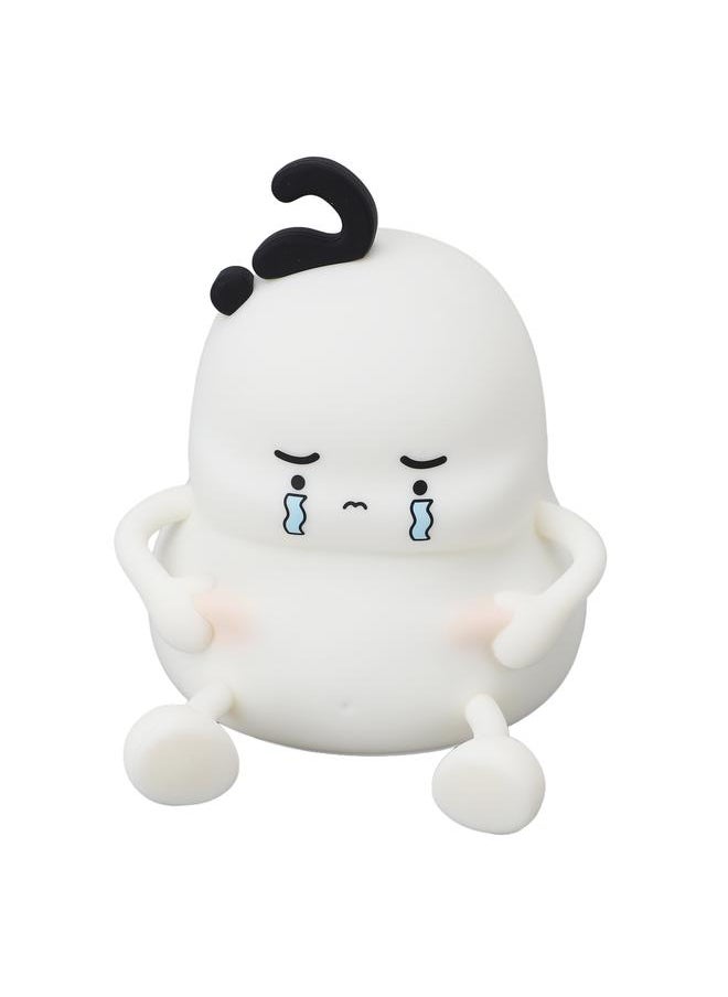 Silicone Night Light Cute Shape Tap Control 1200mAh USB Rechargeable Warm Light Cute Nursery Lamp for Bedroom Bedside