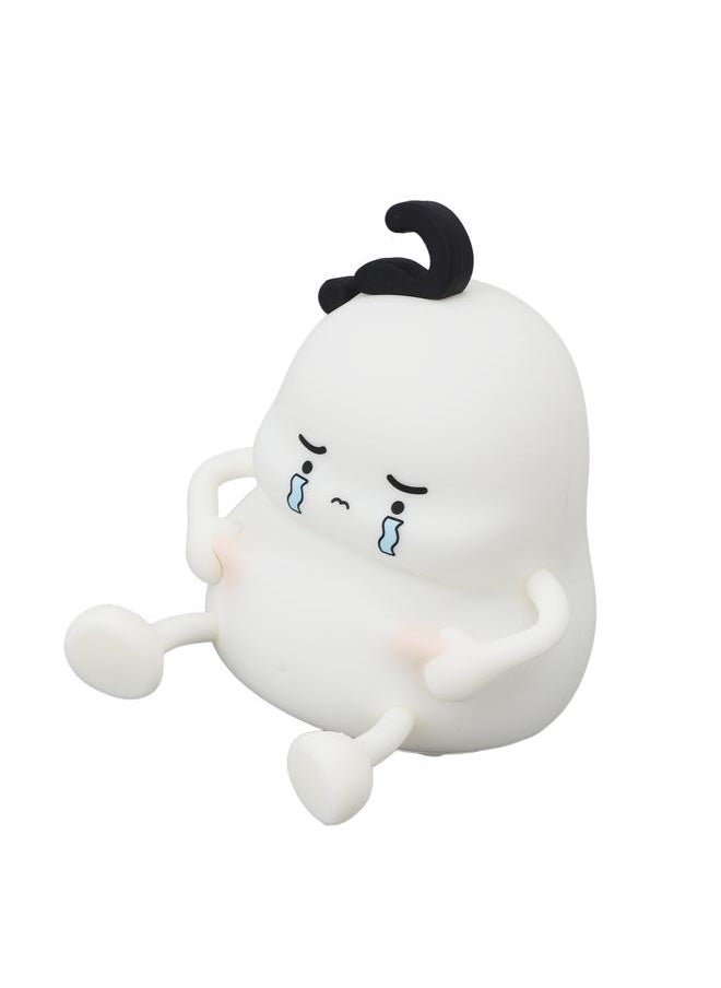 Silicone Night Light Cute Shape Tap Control 1200mAh USB Rechargeable Warm Light Cute Nursery Lamp for Bedroom Bedside