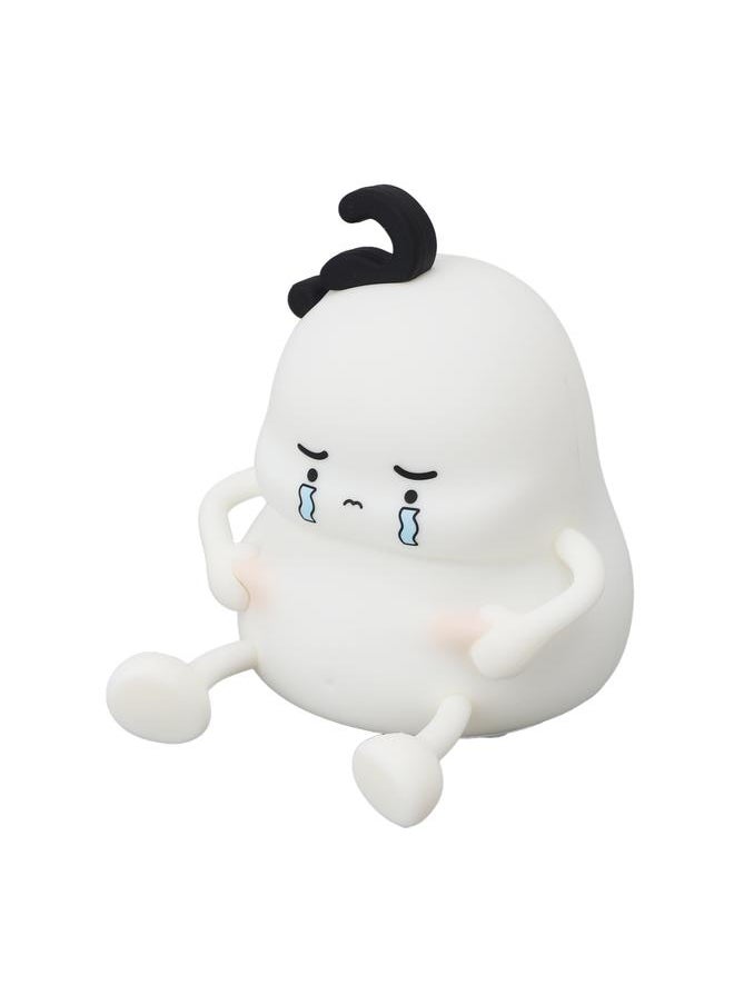 Silicone Night Light Cute Shape Tap Control 1200mAh USB Rechargeable Warm Light Cute Nursery Lamp for Bedroom Bedside