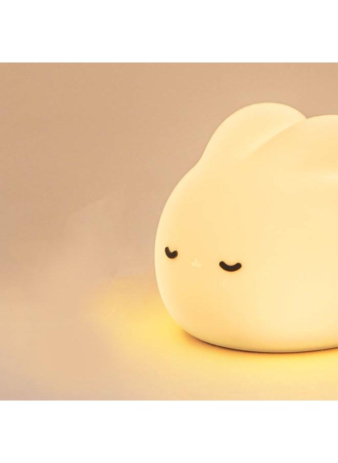 Rabbit Night Light 3000K Warm White USB Rechargeable Comfortable Touch Cute Silicone Bedside Lamp