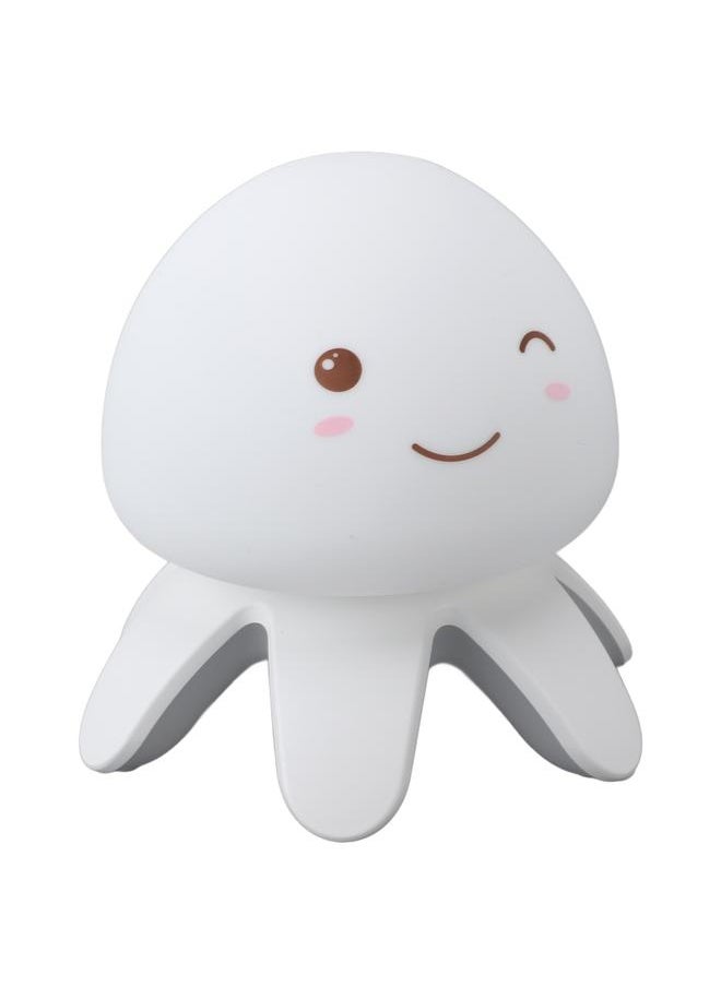 Night Light Jellyfish Shape Cute Remote Control RGB Silicone Tap Lamp with Music Player for Decoration