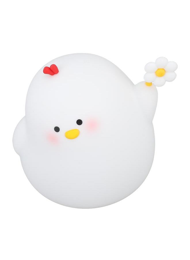 Cute Chick Night Light Silicone Tap Control 5V Warm White Kids Bedside Lamp Table Decoration for Nursery Bedroom Dorm