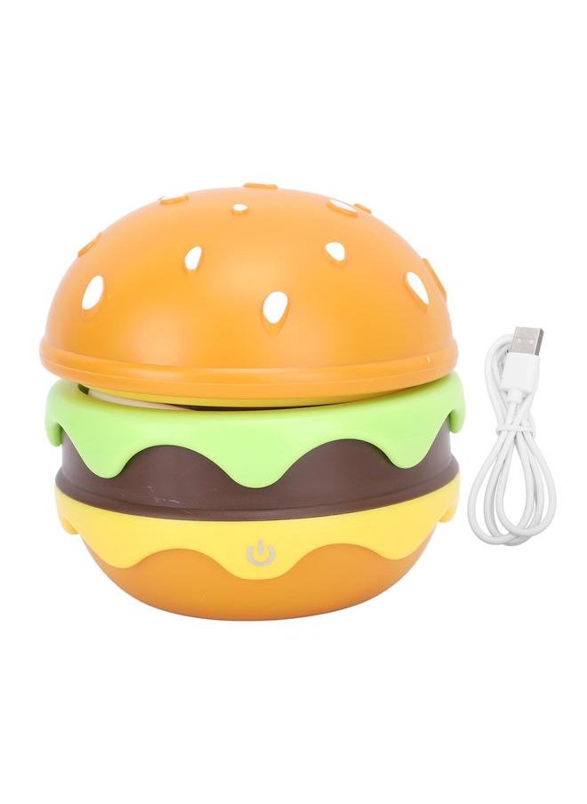 Cute Desk Lamp for Kids Rechargeable Hamburger Small Desk Lamps with Adjustable Neck Dimmable Touch Switch Nursery Night Lights