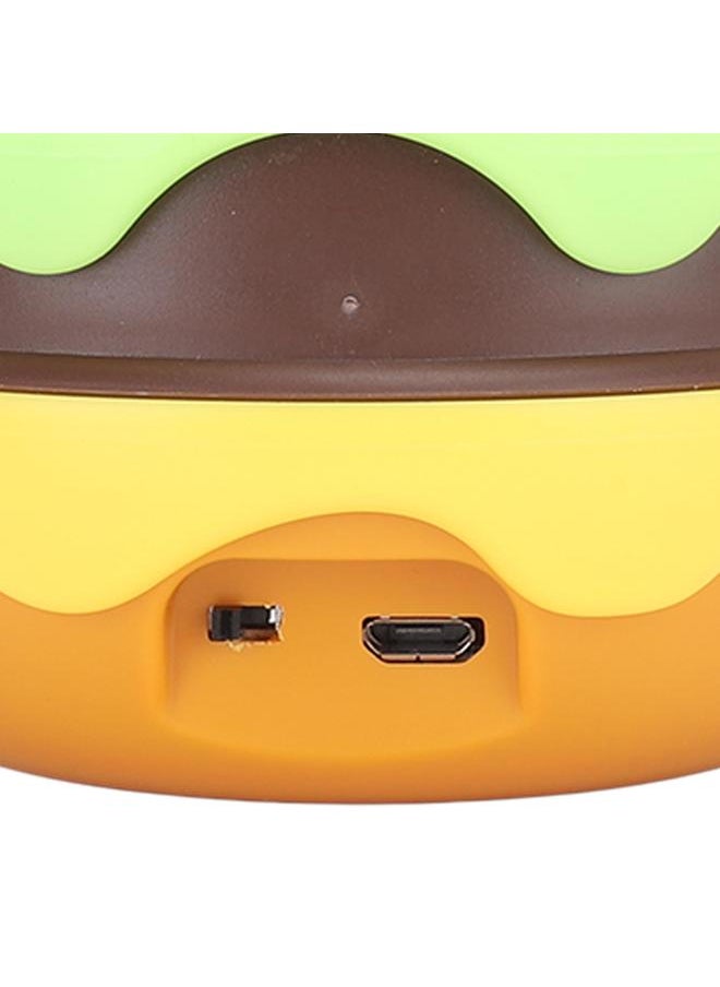 Cute Desk Lamp for Kids Rechargeable Hamburger Small Desk Lamps with Adjustable Neck Dimmable Touch Switch Nursery Night Lights
